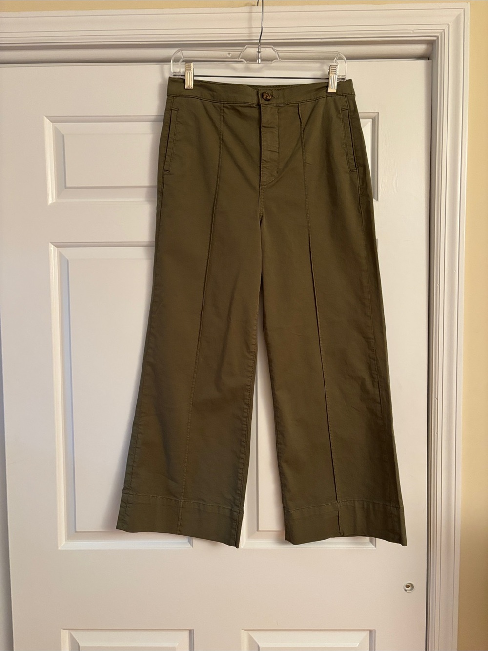 Joe's Jeans Olive Green Wide-Leg Chinos